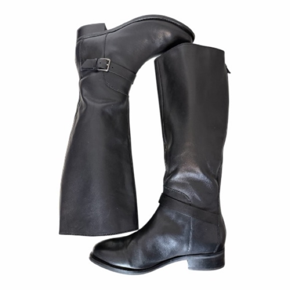 Cole Haan Briarcliff Women's Black Leather Knee-High Boots Equestrian 8 - Picture 4 of 12